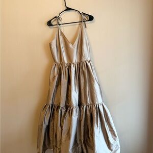 Anthropologie Bloni gold dress NWT